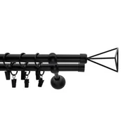 Karnisze - Karnisz kuty 19 mm czarny struktura II 160 cm mix - miniaturka - grafika 1