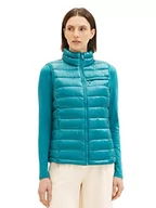 Kamizelki damskie - Lekka pikowana kamizelka damska TOM TAILOR, 21178-wiecznie zielony, XS - miniaturka - grafika 1