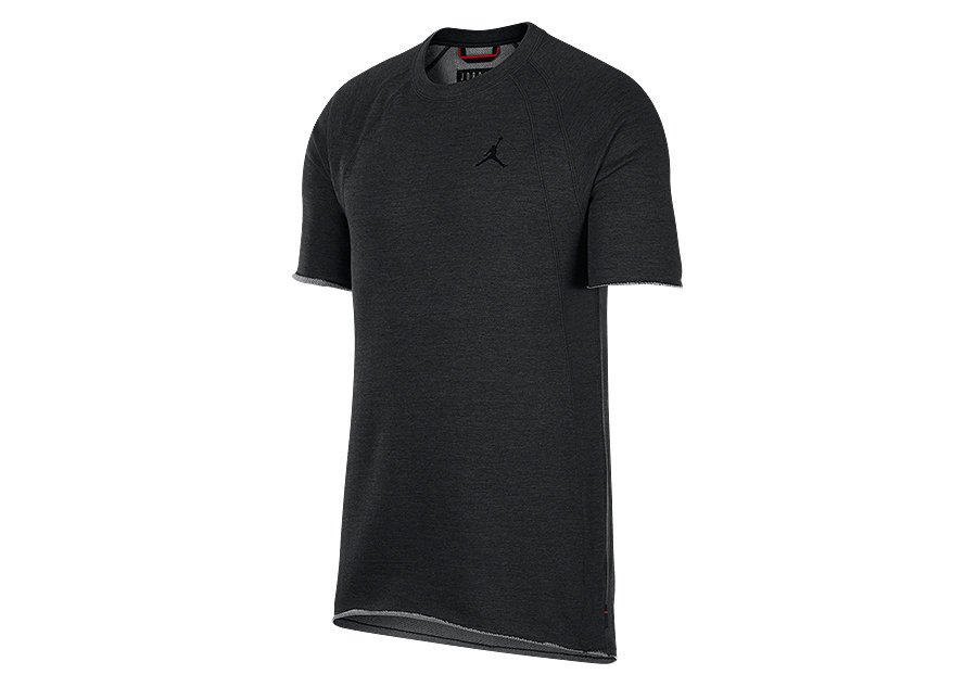 Nike Air Jordan Sportswear Wings Lite Fleece Crew Black Heather