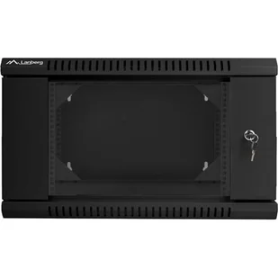Lanberg Szafa wisząca dwusekcyjna 19 6U czarna WF02-6606-10""B (WF02-6606-10B) - Szafy rack - miniaturka - grafika 1