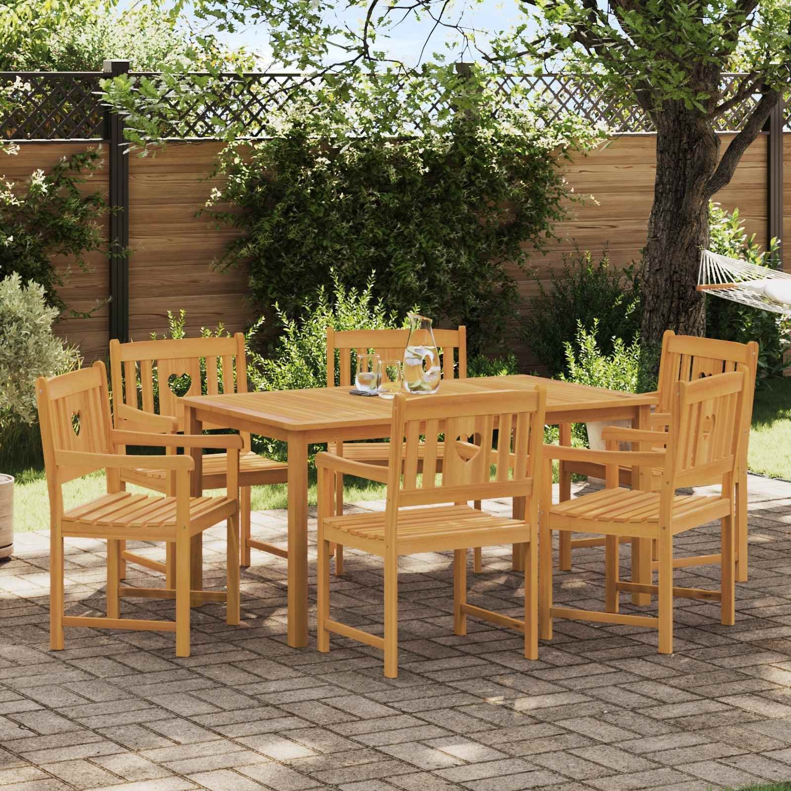 vidaXL Ławka ogrodowa 6 pcs naturalny 56 x 55,5 x 90 cm