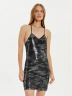 Sukienki - Noisy May Sukienka koktajlowa Shimmer 27032000 Czarny Slim Fit - miniaturka - grafika 1