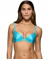 Biustonosze - TRIUMPH BIUSTONOSZ DAMSKI NIEBIESKI Z KORONKĄ 75D J7A - miniaturka - grafika 1