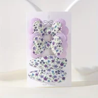 Ozdoby do włosów - Spinki do włosów z motywem fantasy z kwiatami i motylami fiolet - miniaturka - grafika 1