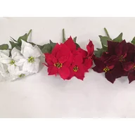 Ozdoby bożonarodzeniowe - Bukiet poinsecji 46 cm mix - miniaturka - grafika 1