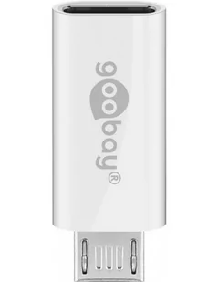 Goobay Adapter USB microUSB USB C Złoty 55550 - Adaptery i przejściówki - miniaturka - grafika 1