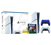 Konsole Playstation - Sony PlayStation 5 Slim E Chassis PS5 1TB z napędem + Dodatkowy Pad Wieczorny kobalt + EA SPORTS FC 26 - miniaturka - grafika 1