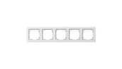 Klawisze i ramki - Gira Ramka pięciokrotna Gira E2 biały ma towy - miniaturka - grafika 1