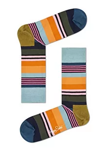 Happy Socks Multi Stripe, kolorowe i zabawne, Skarpety dla kobiet i mężczyzn, Niebieski-Zielony-Pomarańczowy-Różowy (36-40) - Skarpetki męskie - miniaturka - grafika 1