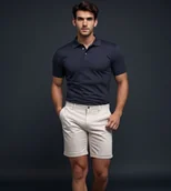 Koszulki męskie - Koszulka polo męska granatowa regular Recea - miniaturka - grafika 1