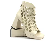 Botki damskie - Wiosenne botki damskie (rzymianki, gladiatorki) - Carinii B9434, beżowe - miniaturka - grafika 1