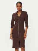 Sukienki - Rinascimento Sukienka koktajlowa CFC0121893003 Brązowy Slim Fit - miniaturka - grafika 1
