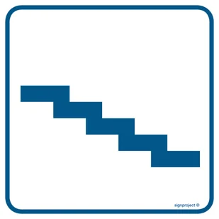 RA050 SCHODY DO GÓRY, PN - PŁYTA PCV 1MM; (200X200MM) - Systemy ekspozycyjne i znaki informacyjne - miniaturka - grafika 1