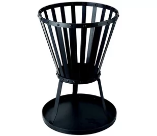 Przenośne ognisko na drewno 50x35 cm czarne - Akcesoria do grilla - miniaturka - grafika 1