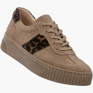 Sneakersy Damskie Skórzane Półbuty Niskie Buty Panterka Beżowe Beżowy 38 - Półbuty damskie Sneakersy Damskie Skórzane Półbuty Niskie Buty Panterka Beżowe Beżowy 38 - Półbuty damskie - miniaturka - grafika 1