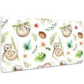 Podkładki na biurko - Ochronna mata podkładka na biurko Leniwce 100x50 cm, Dywanomat - miniaturka - grafika 1