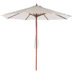 Parasol ogrodowy ⌀ 260 cm beżowo-biały FERENTILLO - Parasole ogrodowe - miniaturka - grafika 1
