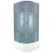 Kabiny prysznicowe - Durasan Parma Cubic Dark WK 90 90x90 + brodzik - miniaturka - grafika 1