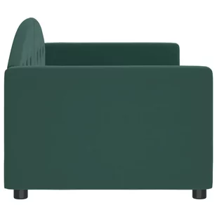Sofa z funkcją spania, ciemnozielona, 80x200 cm, aksamitna Lumarko! - Łóżka Sofa z funkcją spania, ciemnozielona, 80x200 cm, aksamitna Lumarko! - Łóżka - miniaturka - grafika 3