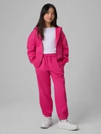 Spodnie i spodenki dla dziewczynek - 4F Spodnie dresowe joggery dziewczęce - różowe 164 (13-14 lat) - miniaturka - grafika 1