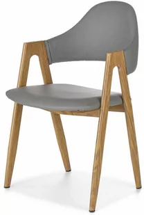 Halmar Nowoczesne krzesło loft eco skóra - szary - Krzesła - miniaturka - grafika 1