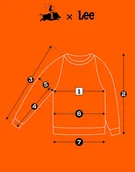 Bluzy damskie - Lee RAGLAN SWEAT WORKWEAR luźna raglanowa bluza bawełniana damska paski S - miniaturka - grafika 1