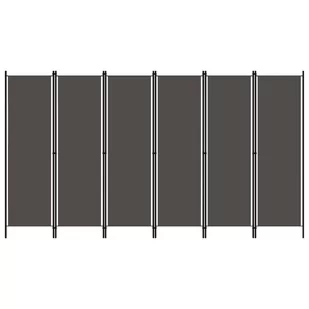 Parawan 6-panelowy, antracytowy, 300 x 180 cm - Parawany - miniaturka - grafika 1
