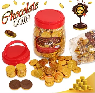Monety czekoladowe złote 200 sztuk 480g - Czekolada - miniaturka - grafika 1