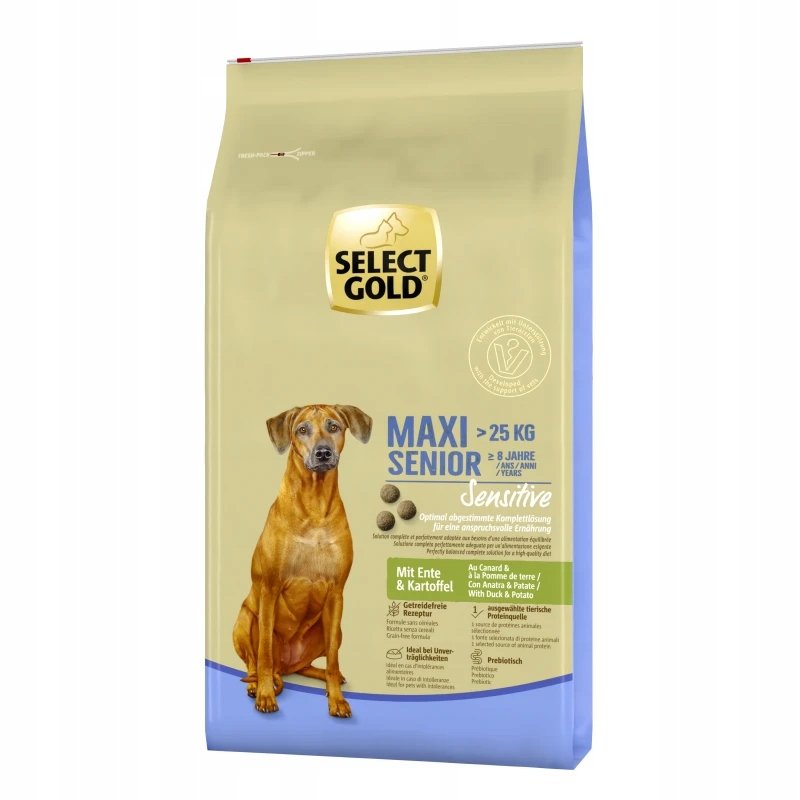 SELECT GOLD Sensitive Senior Maxi Kaczka i ziemniaki 12 kg