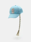 Czapki dla dzieci - Sinsay - Czapka z daszkiem z dekorcyjnym warkoczem Frozen - błękitny - miniaturka - grafika 1