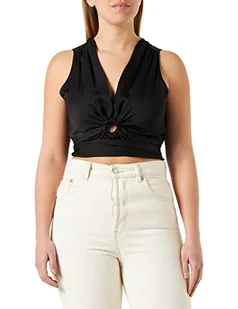 Pinko Damski Ultralight Fluid Top Tremulo podkoszulek, Z99_czarna limuzyna, 64 - Koszulki i topy damskie - miniaturka - grafika 1