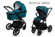 Wózki dziecięce - MUUVO SLICK 2.0 2W1 Tropical Green - miniaturka - grafika 1