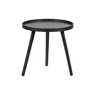 Czarny stolik WOOOD Mesa, ø 45 cm - Ławy i stoliki kawowe - miniaturka - grafika 1