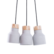 Lampy sufitowe - BLmeble Lampa wisząca szaro-brązowa beton BAHT BLmeble - miniaturka - grafika 1