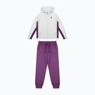 Dres damski Diadora L. Tracksuit HD FZ bianco ottico - Sport OUTLET - miniaturka - grafika 1