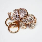 Breloki - brelok do kluczy, słonik cyrkonie - miniaturka - grafika 1