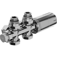 Zawory i kraniki - Mexen G05 zestaw termostatyczny kątowy/prosty, Duplex, DN50, chrom - W908-958-01 - miniaturka - grafika 1