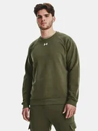 Bluzy męskie - Bluza męska dresowa UNDER ARMOUR FLEECE CREW 1379755-390 Zielony - miniaturka - grafika 1