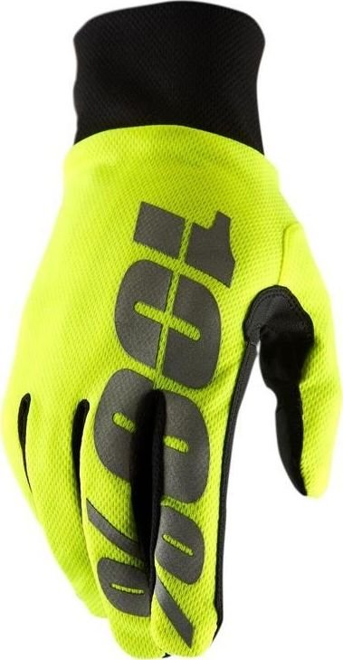 100% Rękawiczki 100% HYDROMATIC Waterproof Glove neon yellow roz. M długość dłoni 187-193 mm NEW