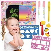 Maty edukacyjne - WOOPIE Mata Wodna do Malowania 2w1 XXL 100x70cm Świeci w Ciemności - miniaturka - grafika 1