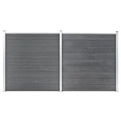 Ogrodzenia - vidaxl Ogrodzenie do ogrodu, WPC, 353 x 186 cm, szare 3053225 - miniaturka - grafika 1