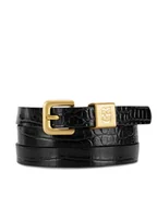 Paski - Gino Rossi Pasek Damski BLYL24002-3 CR Czarny - miniaturka - grafika 1