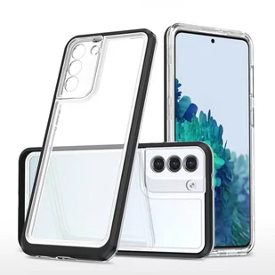 Clear 3in1 etui do Samsung Galaxy S21+ 5G (S21 Plus 5G) żelowy pokrowiec z ramką czarny - Etui i futerały do telefonów - miniaturka - grafika 1