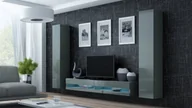 Meblościanki - Cama Meble Zestaw VIGO NEW 4 szary/szary połysk - miniaturka - grafika 1