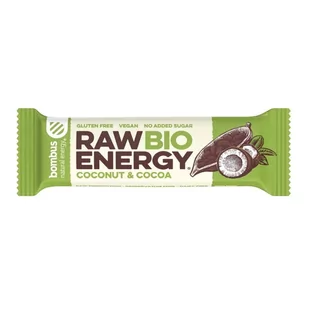 Bombus BIO Baton RAW ENERGY BIO kokos-kakao BEZGL. BIO 50 g - Batony proteinowe - miniaturka - grafika 1