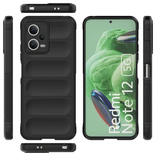 Magic Shield Case etui do Xiaomi Redmi Note 12 5G / Poco X5 5G elastyczny pancerny pokrowiec czarne - Etui i futerały do telefonów - miniaturka - grafika 2