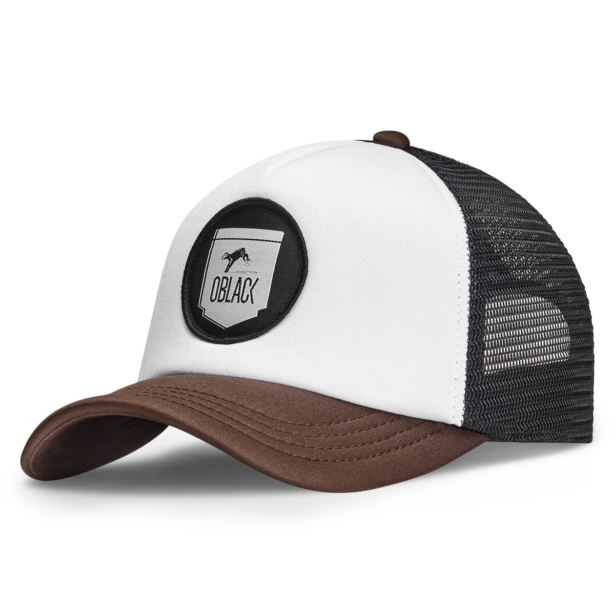 Męskie Czapki Oblack Classic Cocoa Damskie Regulowana czapka baseballowa z siatką - Trucker Hat