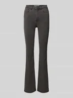 Spodnie damskie - Jeansy o kroju slim fit z poszerzaną nogawką i 5 kieszeniami model ‘SALLIE’ - miniaturka - grafika 1