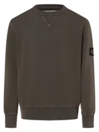 Bluzy męskie - Calvin Klein Jeans Bluza męska Mężczyźni Bawełna szary jednolity, S - miniaturka - grafika 1