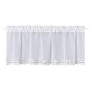 Firany - Firanka zazdrostka Zola 45 x 150 cm z koronką biały - miniaturka - grafika 1